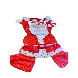 Puffy Dimensional Santa House Garden Flag 39”X 28" Hanging Christmas Decor Open